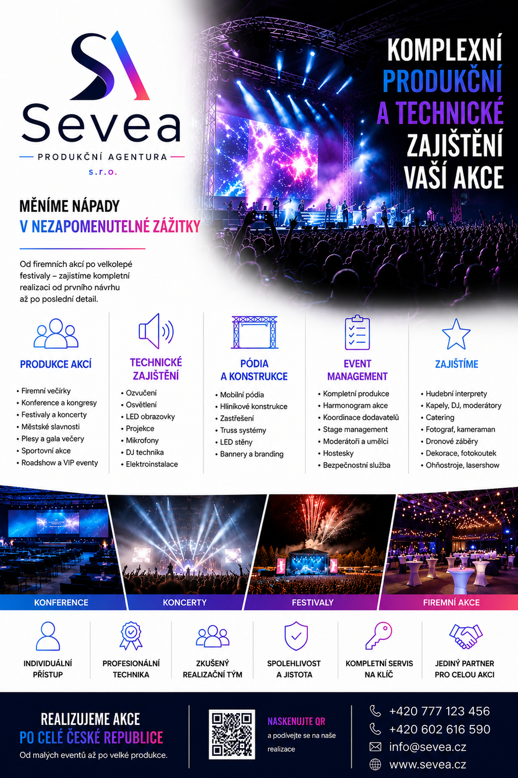 Ukázka služeb a realizací produkční agentury Sevea